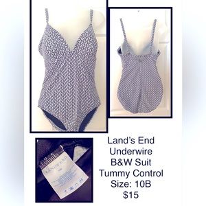 Black & White Land’s End swimsuit